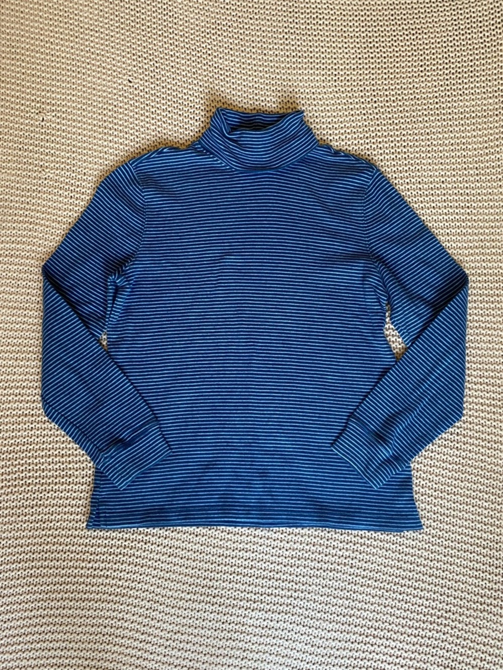 ✰ blue striped long sleeve turtleneck ✰